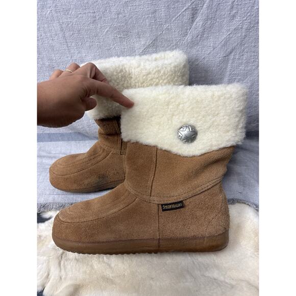 Steger Mukluks Moose hide brown winter snow boot women’s shoe size 10+ - Picture 2 of 9